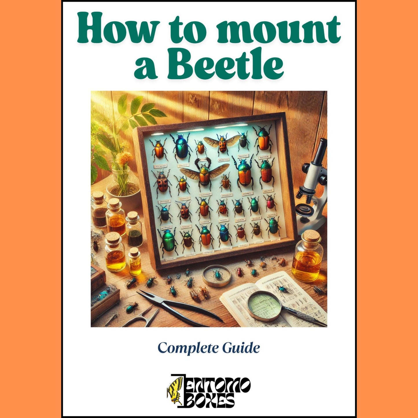 all-in-one complete entomology beetle mounting kit with guide