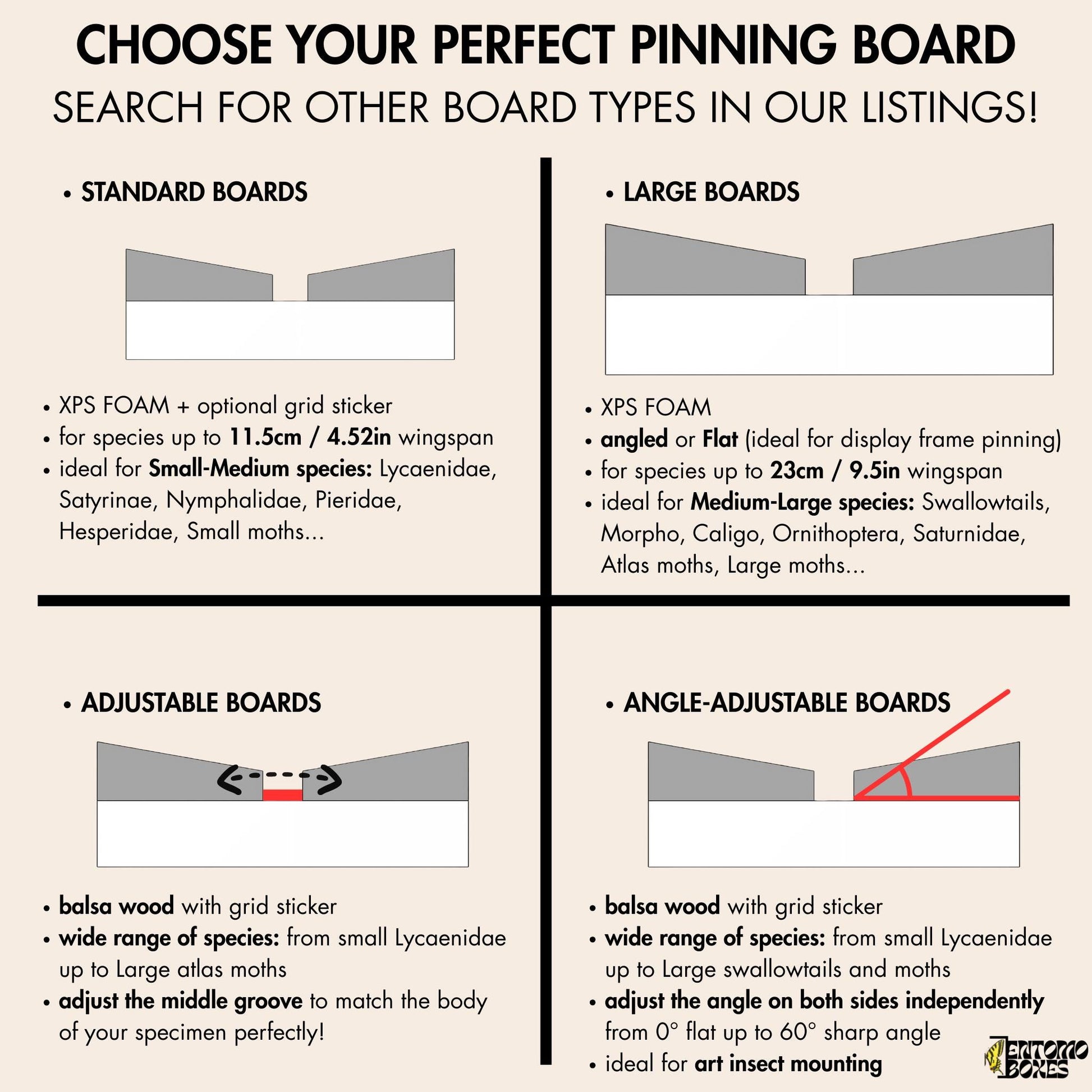 guide on how to choose insect pinning board