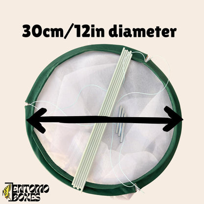 butterfly cylindrical breeding cage made out of mesh material (etsy image id: 8030489607)